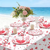 Valentine's Day Party Supplies Tableware Set Red Heart Love