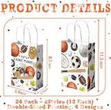 24 Pack Sports Party Favor Bags for Kids All Star Goodie Bags with