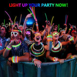 BUDI 467Pcs Glow Sticks Party Favors for Kids Adults Glow in the Dark
