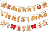 PAPER JAZZ Gingerbread Christmas Decoration Merry Christmas Banner 3