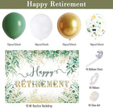 Happy Retirement Party Decorations Set Eucalyptus Leaves Retired