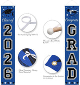 DAZONGE 2026 Graduation Decorations Blue, Congrats Grad Porch Banner