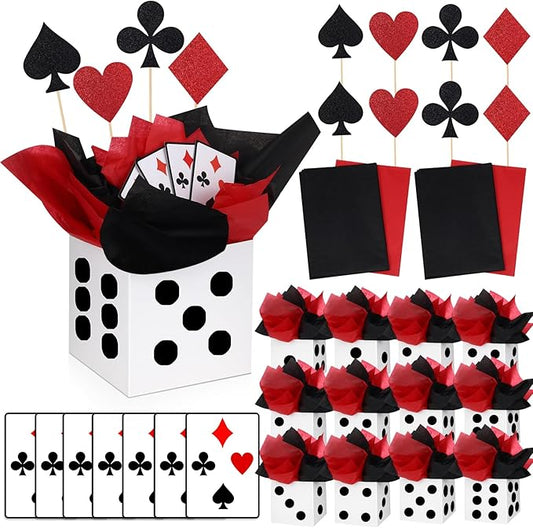 12 Sets Casino Party Decorations Themed Table Centerpieces Casino