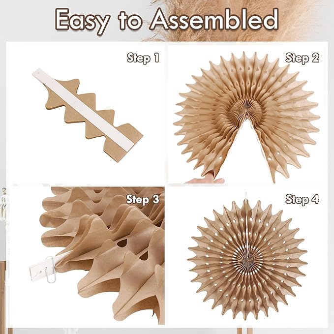 PAPER JAZZ 11 Pcs Brown Party Decorations Neutral Party Decorations
