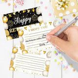 52 Pcs Black Gold Retirement Party Card Box Retire Present Card