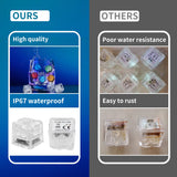 Light Up Led Ice Cubes - 24 Pack Multi Color Glow in the Dark,