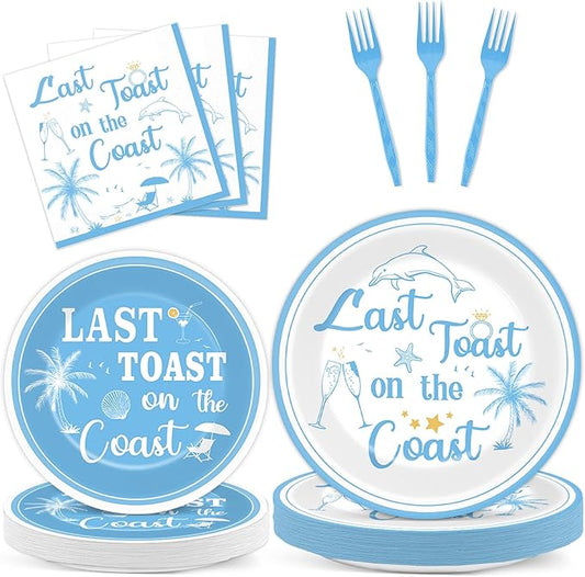96Pcs Last Toast on the Coast Party Supplies Coastal Bachelorette