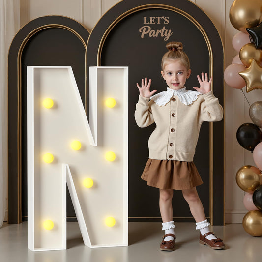 Mixifox Marquee Letters 3 Feet Tall, 3FT Large Light up Letters N, Big