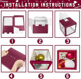 Maroon Themed 2026 Graduation Decorations Set - Balloons Boxes with