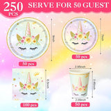 250 Pcs Unicorn Fairy Party Decoration for Girl Happy Birthday