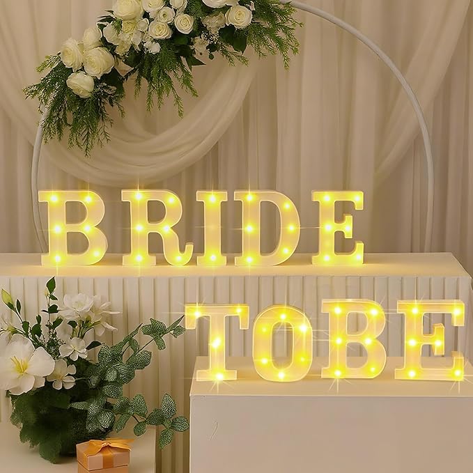 9 Pcs Bachelorette Party Decorations Bride to Be Lights up Sign