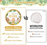 300 Pcs Safari Baby Shower Plates and Napkins Serves 50 Guests