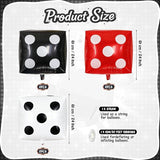 Biapian Jumbo Dice Balloons Foil, 6 Pcs 24 Inch Red Black White 4D