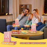 45 Pcs Movie Night Snack Tray with Popcorn Bags Movie Night Supplies