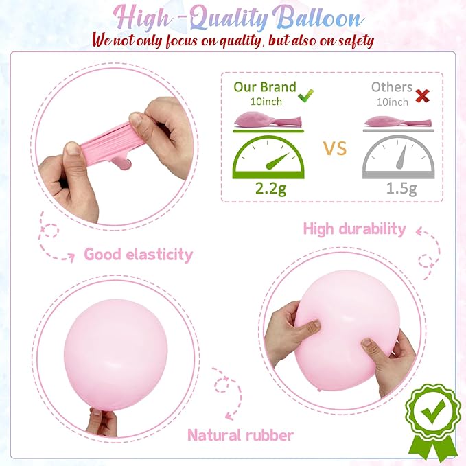 Bear Gender Reveal Balloon Boxes Decorations 158pcs Pink Blue