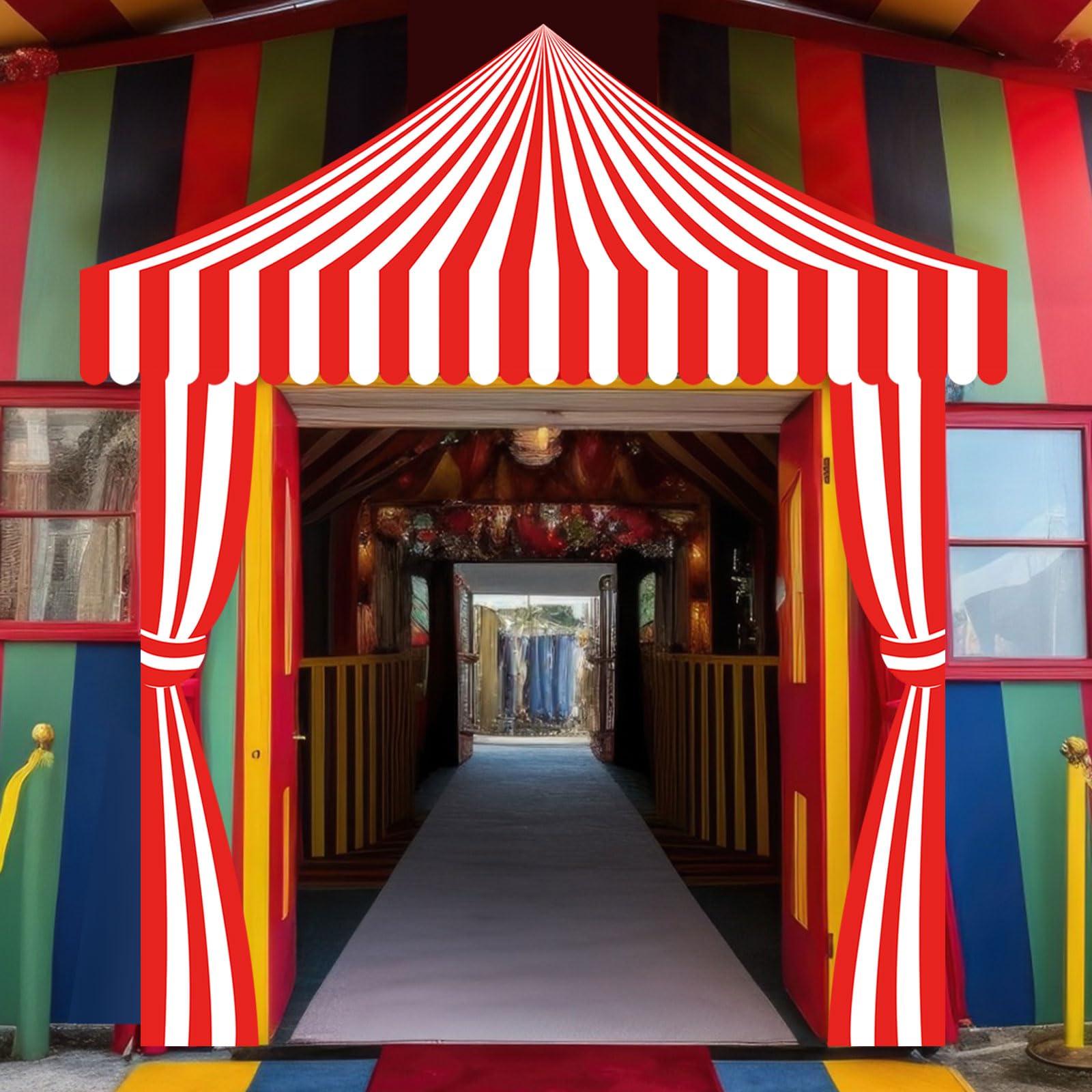 Ziliny 3 Pcs Carnival Party Decorations Circus Tent Awning Hallow Na