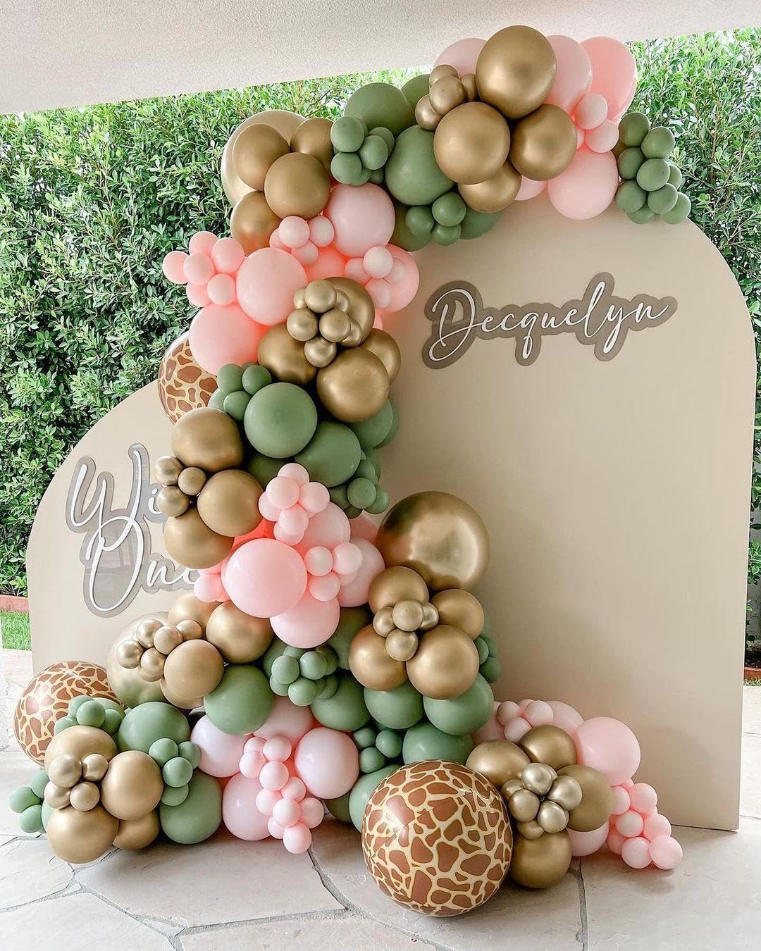 Sage Green Balloons Double Stuffed Garland Different Sizes 18 12 5