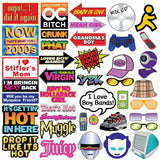 2000s Y2K Photo Booth Props - 40 Pieces - Throwback Y2K Party