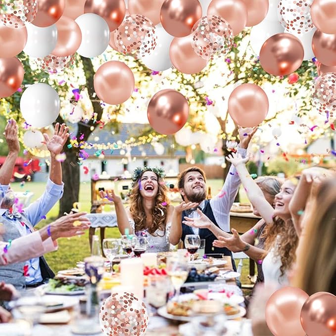 Zesliwy 50pcs Party Balloons Rose Gold Balloons, Rose Gold Metallic