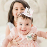 Jissoo Bow 1/2 Birthday Crown - 6 Months Birthday Decorations,Little