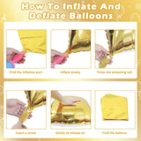 Gold Square Foil Balloons Wall Tunnel Backdrop Double Sided Metallic