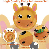 Safari Jungle Wild Animal Party Supplies 60PCS Disposable jungle zoo