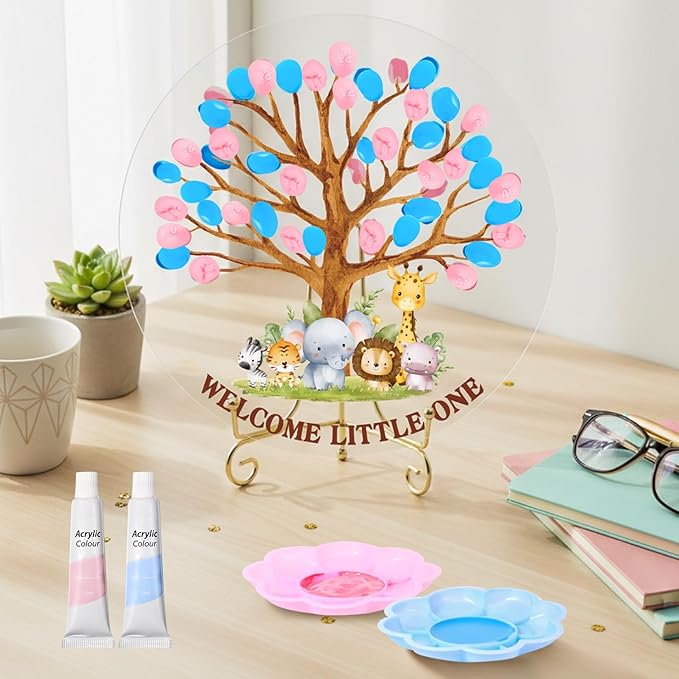 Gender Reveal Fingerprint Tree Boy or