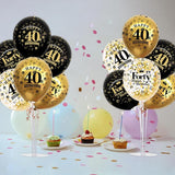 4 Set Black Gold Balloon Stand Kit for Birthday Decorations for 40th