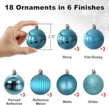 GameXcel 18Pcs Christmas Balls Ornaments for Xmas Tree - Shatterproof