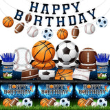 Sports Birthday Party Decorations 142Pcs Sports Theme Plates and