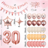 30th Birthday Decorations for Women Retro Pink Beige Number 30