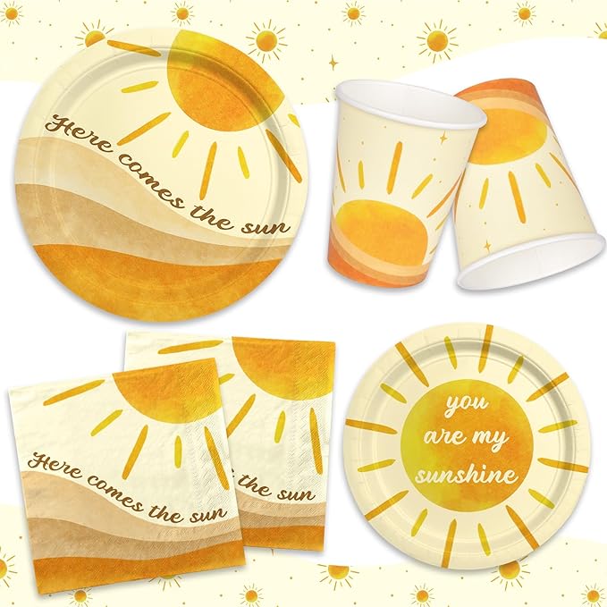 Boho Sun Theme Birthday Party Supply Set Complete Baby Shower