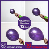 PartyWoo Metallic Purple Balloons 140pcs Different Sizes of 18 12 10