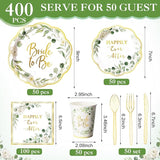 400 Pcs Bride to Be Bridal Party Supplies Eucalyptus Leaves Sage