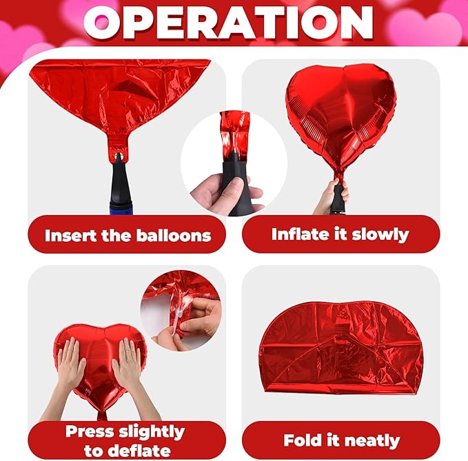 Valentines Day Balloons Decoration Rose Be Mine and Red Heart Letter
