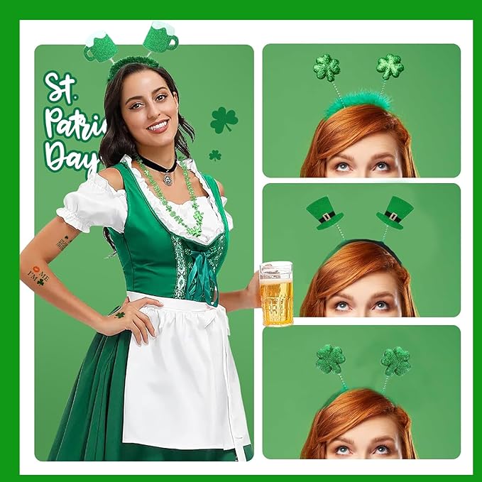 LSCQYYCC St Patrick's Day party gift set including shamrock glasses