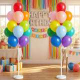 Tosuced Balloon Column Stand Kit,2 Sets of Assorted Rainbow Ballo 13-c