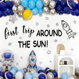 Outer Space First Birthday Party Decorations Sign for Backdrop First