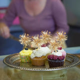 Gyufise 30Pcs Foil Firework Cupcake Toppers Happy Birthday Cake