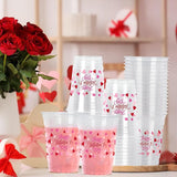Valentine's Party Supplies Romantic 60 Pcs 12oz Love Themed Plastic