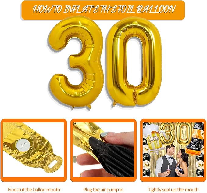 30th Birthday Decorations for Him 30 Birthday Decorations for her