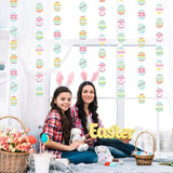 Wall Hanging Decorations Easter Egg Garland - 8pcs Rainbow Easter