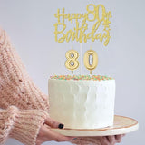 80th Birthday Decorations for Women Gold with 80th Birthday Sash and