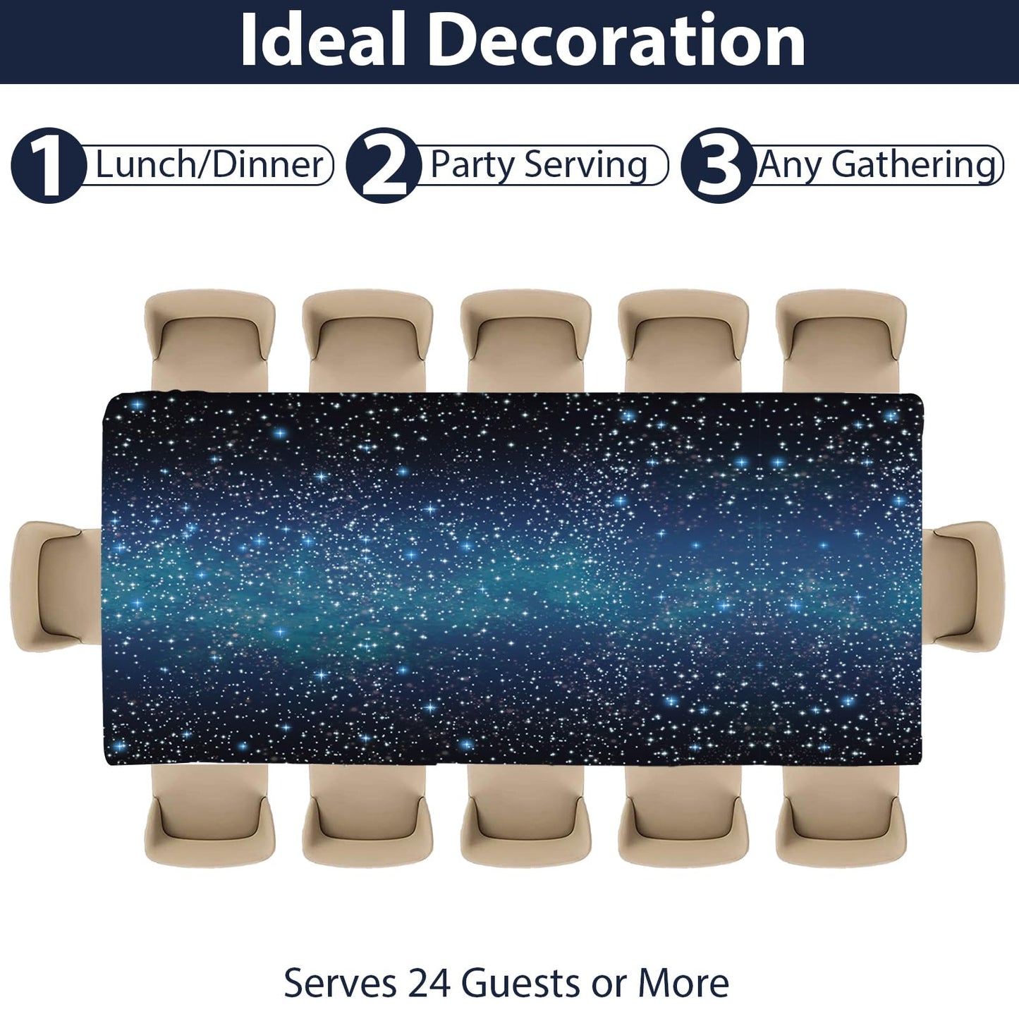 Galaxy Party Supplies Serves 24 Starry Night Party Paper Plates