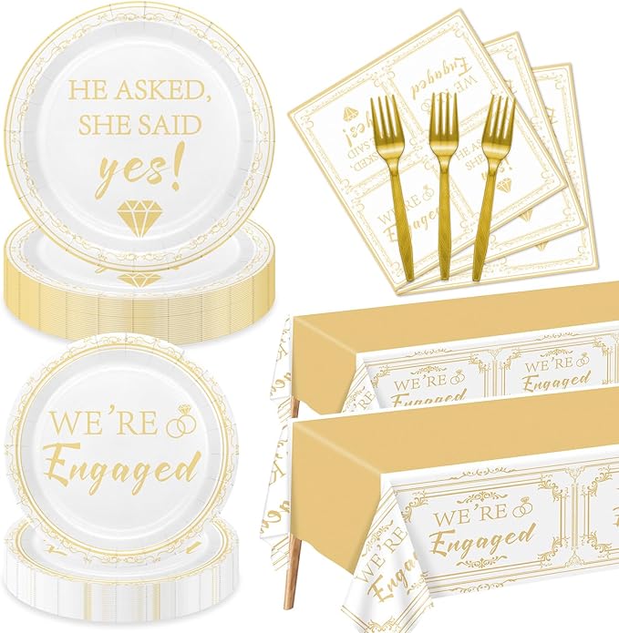 81 Pieces Happy Engagement Party Decorations Including Engagement