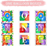 First Birthday Decorations for Boy Girls, ONE Balloon Boxes with