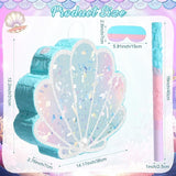 Mermaid Tail Piñata Ocean Supplies Pull String Seashell Fish