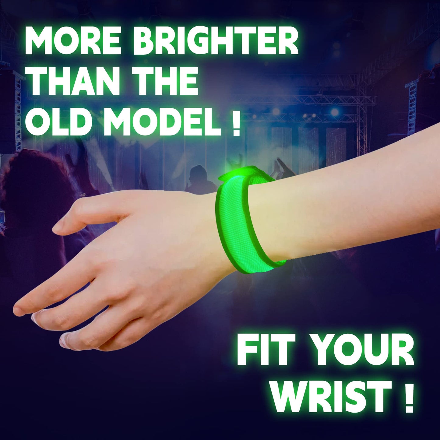 KIRALUMI 8 PCS LED Glow Bracelets, Light Up Wristbands - Halloween