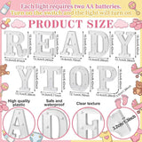10 Pcs Ready to Pop Baby Shower Decorations Lights up Sign Red