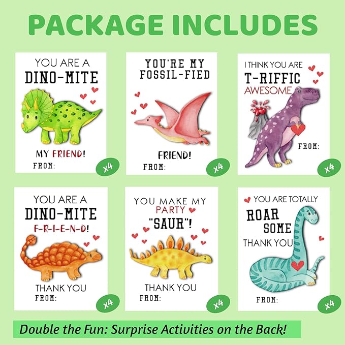 24 Pack Dinosaur Party Favors for Kids DIY Dinosaur Wood Painting